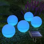 Mexllex Solarlampen für Außen Garten 5 Stück, 16 Colors Solarkugel für außen