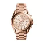 Michael Kors Bradshaw Chronograph Rose Gold-Ton Edelstahl Uhr