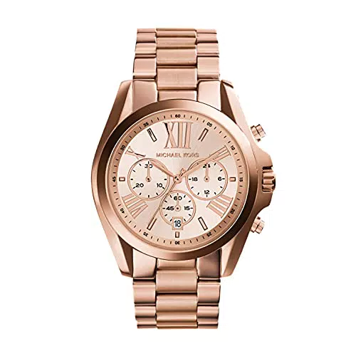 Michael Kors Bradshaw Chronograph Rose Gold-Ton Edelstahl Uhr