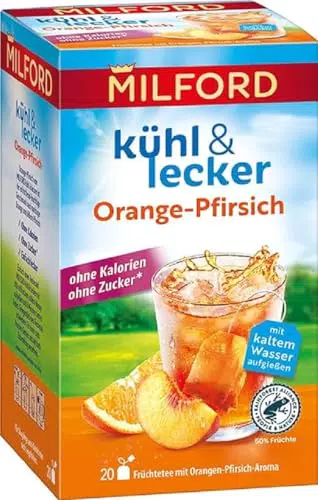 Milford kühl & lecker Orange-Pfirsich, Ohne Kalorien