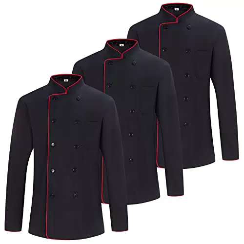 MISEMIYA - Pack 3 Einheiten -Herren Kochjacke - Herren Kochjacke - Hospitality Uniform - Ref.842-5XL