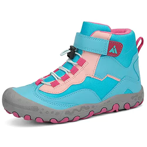 Mishansha Kinder Wanderschuhe Atmungsaktiv Trekkingschuhe Breathable Outdoorschuhe Jungen Mädchen Wanderhalbschuhe Himmelblau Gr.25