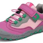 Mishansha Trekkingschuhe für Kinder Sport- Outdoorschuhe Jungen Mit Schnellverschluss Wanderschuhe Mädchen Atmungsaktiv Freizeit Kinderschuhe Komfort Laufschuhe Leicht Sneaker Unisex Pink/grün