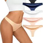 Miss Q.A.Q Nahtlose String Tanga Damen Unsichtbarer Tangas Unterwäsche Frauen mit Niedriger Taille Mehrfarbig No Show Seamless Atmungsaktiv Thong Strings Set 5er-Pack