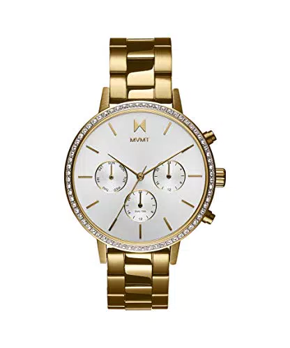 MVMT Analog Quarzuhr für Damen mit Gelbgoldfarbenes Edelstahlarmband - 28000134-D