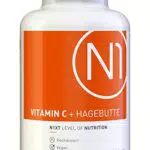 N1 Vitamin C 500 mg + Hagebutte - 210 VEGANE Kapseln - Premium Vitamin C hochdosiert - Vitamin C Kapseln - Ascorbinsäure Vitamin C