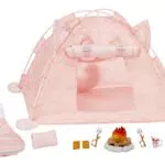Na Na Na Surprise Kitty-Cat Campground - Spielset für Plüschpuppen mit Kätzchenzelt & 10+ Accessoires - Schlafsack
