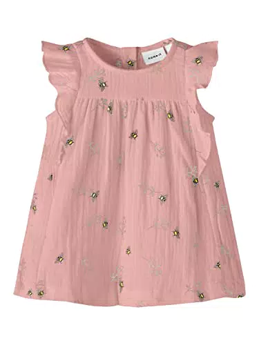 NAME IT Baby-Mädchen NBFHASINE CAPSL Dress Kleid, Rose Tan