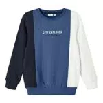 NAME IT Boy's NKMTRENI LS Sweat BRU Sweatshirt, Bijou Blue