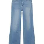 Name It Fille Nlfteces Dnm Hw Wide Pant Noos Jeans, Bleu Jeans Clair