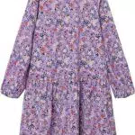 NAME IT Girl's NKFBODILA LS Dress Kleid, Sand Verbena