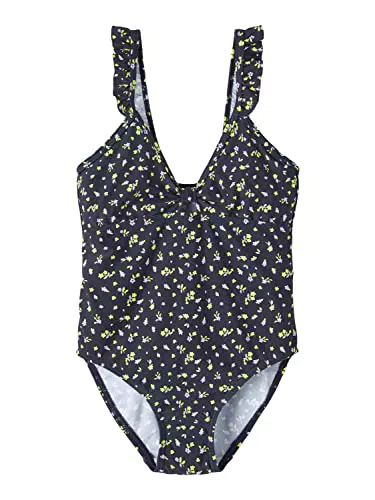 name it Girl's NKFZIKELINE Swimsuit Badeanzug, Dark Sapphire