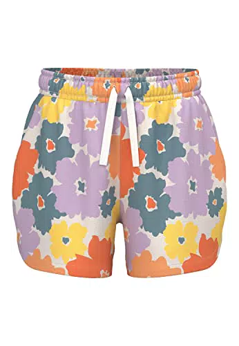 NAME IT Mädchen Nkfvigga H1 Sweatshorts, White Alyssum/AOP:Flower