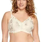 Naturana Minimizer BH mit Blumenmuster : Minimizer BH ohne Bügel I Big Cup BH mit schönen Verzierungen I hochwertiger BH Minimizer ohne Bügel 80 Champagner E