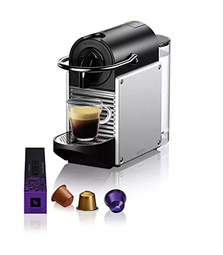 Nespresso De'Longhi EN 124.S Pixie Silber Kaffeekapselmaschine