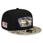 New Era Minnesota Vikings NFL On Field 2021 Salute to Service Black 59Fifty Basecap - 7 5/8-61cm
