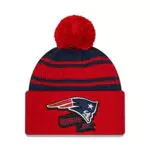New Era New England Patriots NFL 2022 Sideline Sport Knit Red Navy Beanie - One-Size