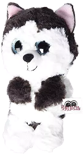 NICI Glubschis: Das Original Glubschis Husky Barkley 15 cm Kuscheltier Hund mit großen Augen Flauschiges Plüschtier mit großen Glitzeraugen Schmusetier für Kuscheltierliebhaber 45558