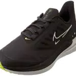 Nike Damen Air Winflo 9 Shield Sneaker, Black/White-DK Smoke Grey-Volt