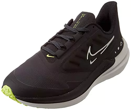 Nike Damen Air Winflo 9 Shield Sneaker, Black/White-DK Smoke Grey-Volt