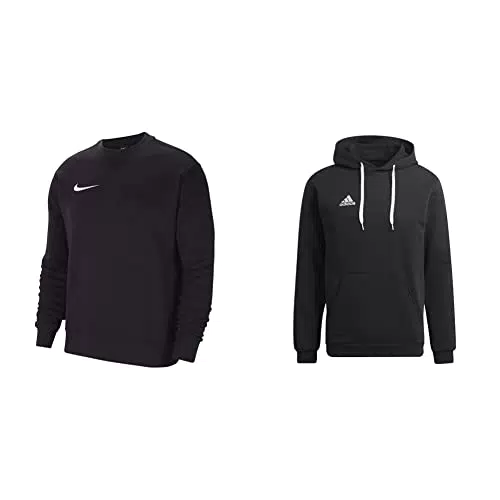 Nike Herren Park 20 Shirt, Black/White, M EU & Adidas Herren Ent22 Hoodie Kapuzenpullover
