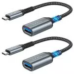 Nimaso USB C Adapter, 2 Stücke OTG USB Typ C auf USB 3.0 Adapter für iPad Pro 2020