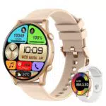 niolina Smartwatch Damen mit Bluetooth Anrufe 1, 43 HD AMOLED Großes Display Hochwertig Fitnessuhr Damen für Android iOS Telefone Fitness Tracker mit 466 * 466 Auflösung Herzfrequenz Schlafmonitor