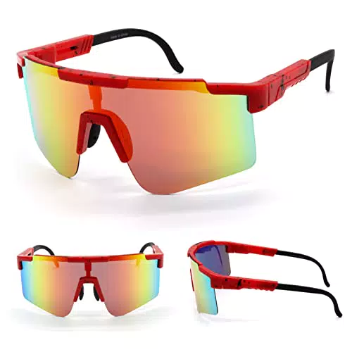 Nocihcass Radfahren Brille Sport Sonnenbrille, Style UV400 Schutz Fahrradfahren Fischen Laufen Baseball für Männer Frauen