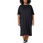 Noisy may A/S Damen Nmmayden 2/4 Dress Curve Kleid, Black/Detail:plain