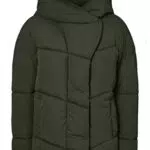 NOISY MAY Damen Kurze Puffer Jacke, Warm Winter mit Schalkragen Kapuze