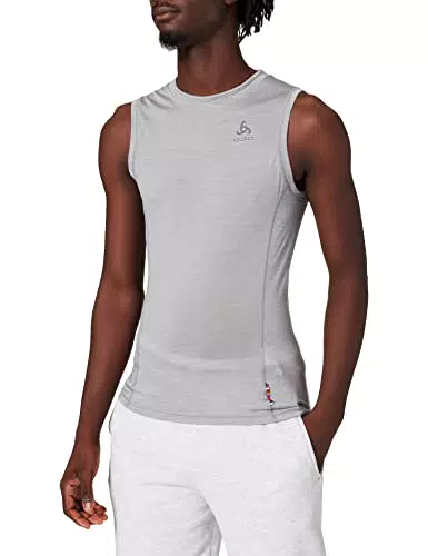 Odlo Herren MERINO 130 Baselayer Singlet mit Rundhals