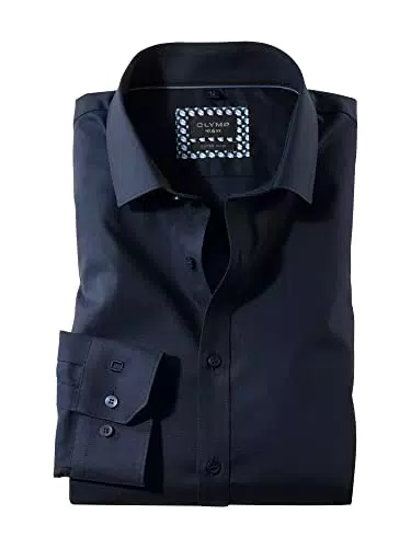 OLYMP Herren Businesshemd Langarm No. Six, Pin Point