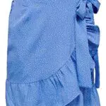 ONLY Damen Kurzer Wickel Rock, Oberschenkellanger Falten Skirt