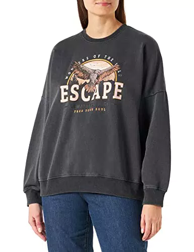 ONLY Damen ONLLUCINDA L/S Eagle FOIL Box SWT Sweatshirt
