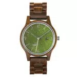 Opis UR-U1: Unisex Retro Holz Armbanduhr aus Schwarzem Sandelholz mit einzigartigem
