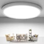 Oraymin Deckenlampe LED Deckenleuchte Flach Rund, 20W 4000K Badezimmer lampe