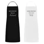 PALLTEX Valentin Partner Geschenke Kochschürze Herren/Kochschürze Damen Lustige Kochschürze Lustig Damen Schürzen Küche 2 Stücke Set Lustig Grillschürze für Männer