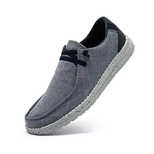 PAMRAY Herren Slip on Schuhe Sneakers Bootschuhe Freizeitschuhe Laufschuhe für Herren Mokassin Blau 40
