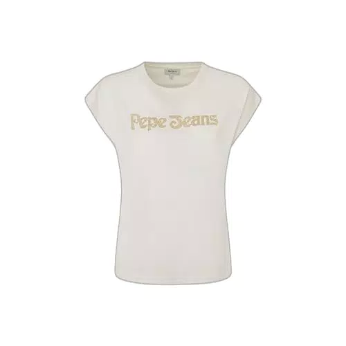 Pepe Jeans Damen T-Shirt Carli, Weiß, M