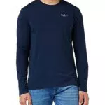 Pepe Jeans Herren Original Basic 2 Long N T-shirt, Blau