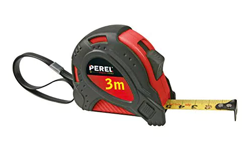 Perel Velleman HRUT3PRO Maßband 3m, 3 m, Schwarz/Rot