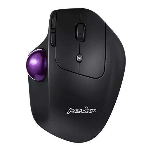 Perixx PERIMICE-720 Kabellose 2.4 GHz und Bluetooth Ergonomische Trackball Maus