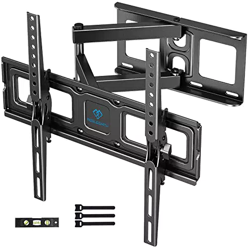 PERLESMITH TV Wandhalterung, Schwenkbare Neigbare TV Halterung für 26-60 Zoll Flach & Curved Fernseher oder Monitor bis zu 40kg