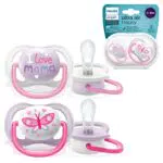 Philips Avent Ultra Air Schnuller, 2er-Pack BPA-freier Schnuller für Babys von 0 bis 6 Monaten