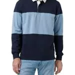 Pierre Cardin Herren Polo Rugby Sweatshirt, Faded Denim