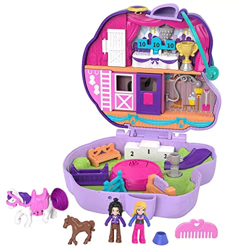 Polly Pocket GTN14 - Pony Springspaß-Schatulle, Reitturnier-Design