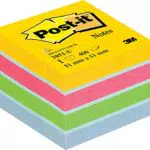 Post-it Mini Würfel, Ultrafarben, 51 x 51 mm, 400 Blatt - Selbstklebende Notizzettel für Notizen