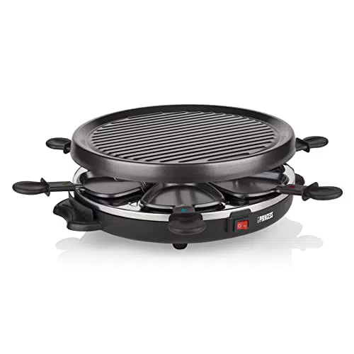 Princess 162725 Raclette und Antihaftbeschichtung Grill-Set für 6 Personen