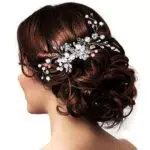 Protado Braut Hochzeit Haarkamm mit Perlen und Kristallen