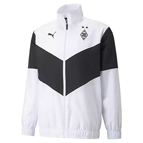 PUMA Borussia Mönchengladbach Pre-Match Trainingsjacke Herren weiß/schwarz